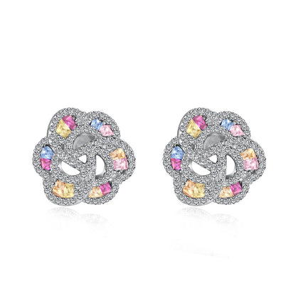 [Amore]Exquisite Flower Shape Daily Earrings