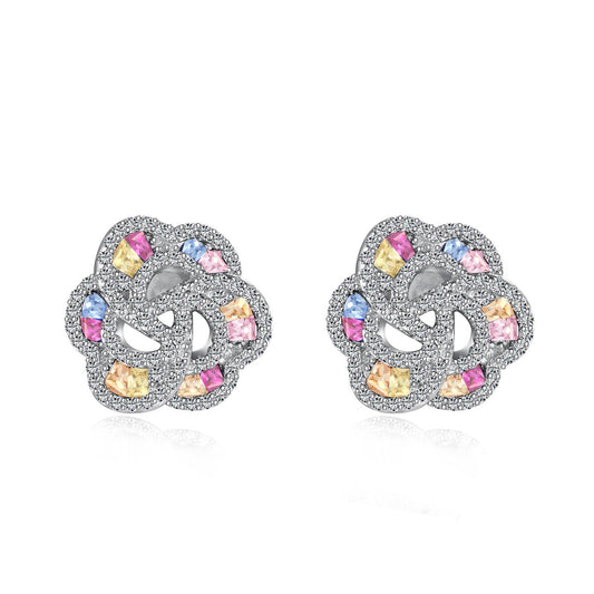 [Amore]Exquisite Flower Shape Daily Earrings