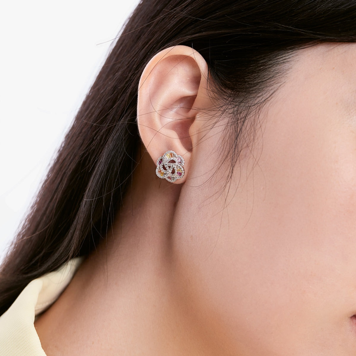 [Amore]Exquisite Flower Shape Daily Earrings