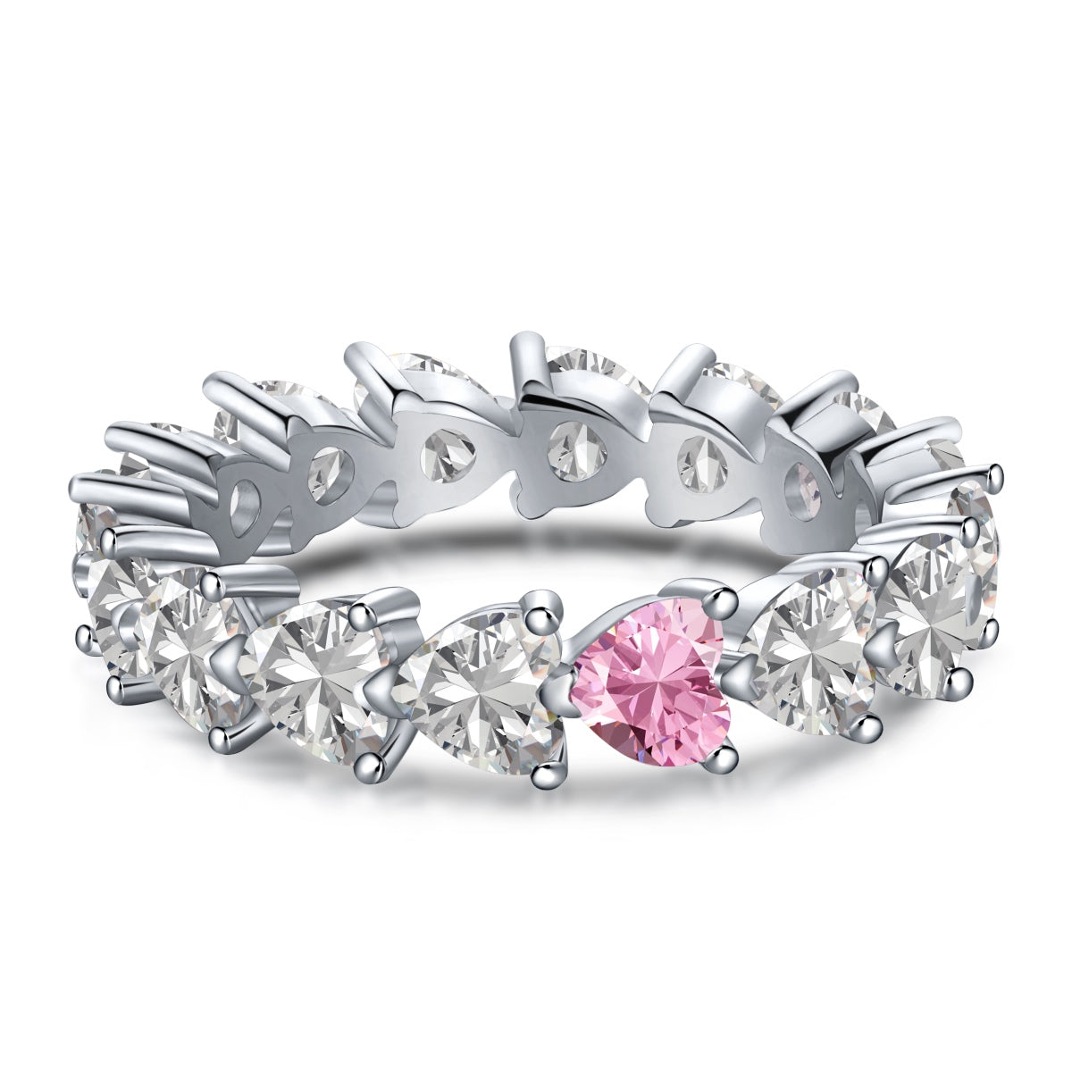 [Amore]0.25 Carat Radiant Romance Heart Cut Lover Ring