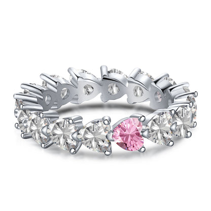 [Amore]0.25 Carat Radiant Romance Heart Cut Lover Ring