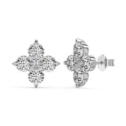 [Amore]Four-Leaf Clover Eight-Pointed Star Earrings