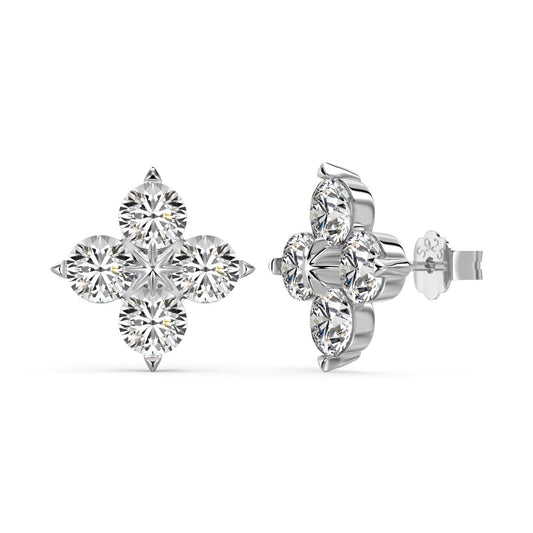 [Amore]Four-Leaf Clover Eight-Pointed Star Earrings