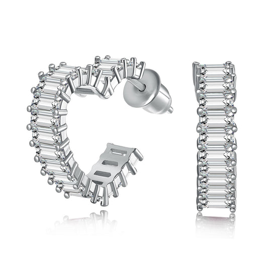 [Amore]Radiant Heart Cutout Earrings