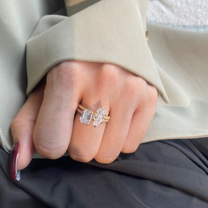 [Amore]2.0 Carat Scintillating Ornate Radiant Cut Party Ring