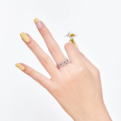 [Amore]Sparkling Vibrant Emerald Cut Daily Ring