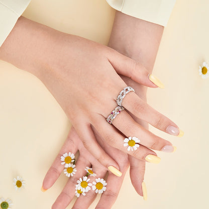 [Amore]Sparkling Vibrant Emerald Cut Daily Ring