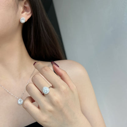 [Amore]Delicate Gorgeous Pear Cut Daily Earrings