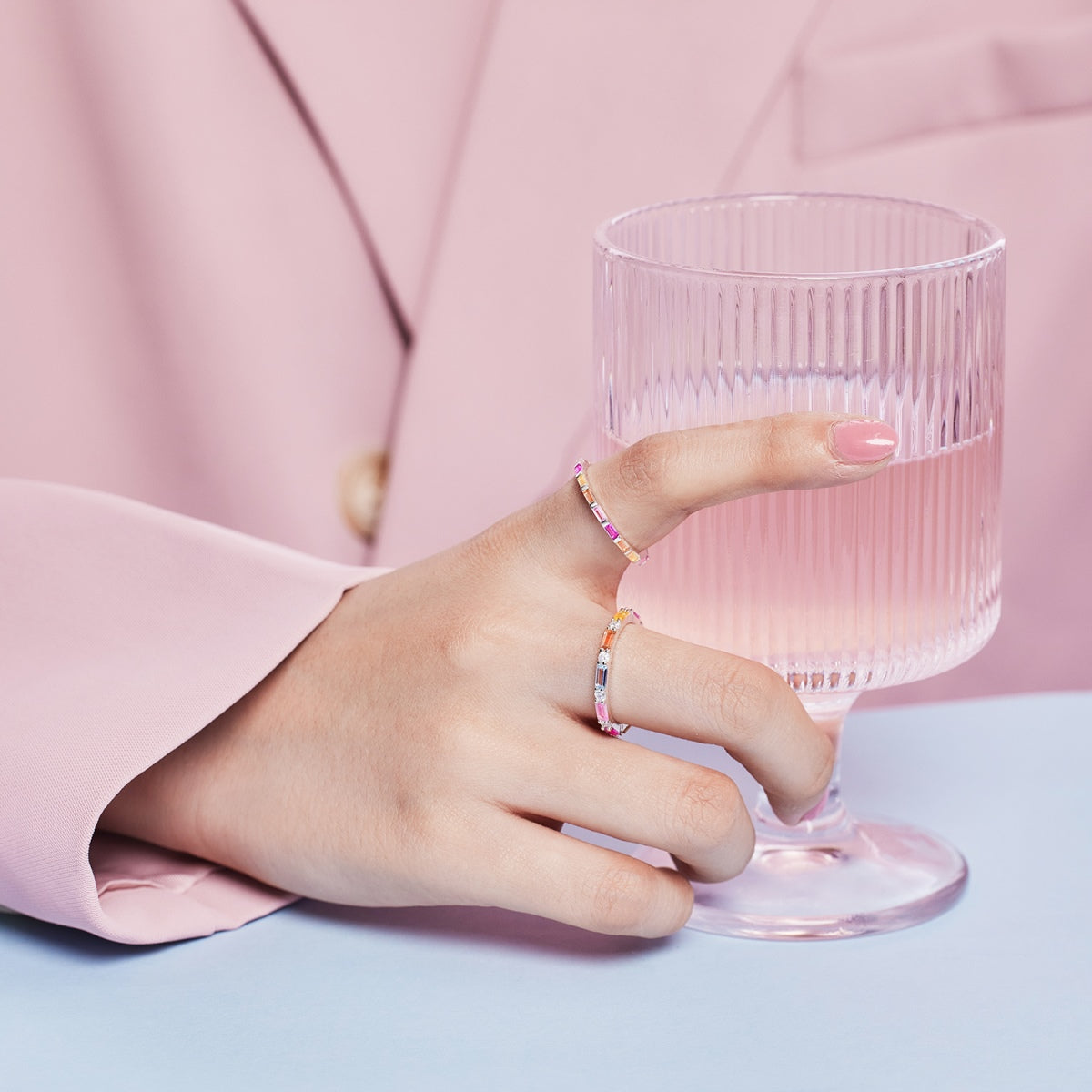 [Amore]Lively In Shades Elegant Radiant Cut Daily Ring