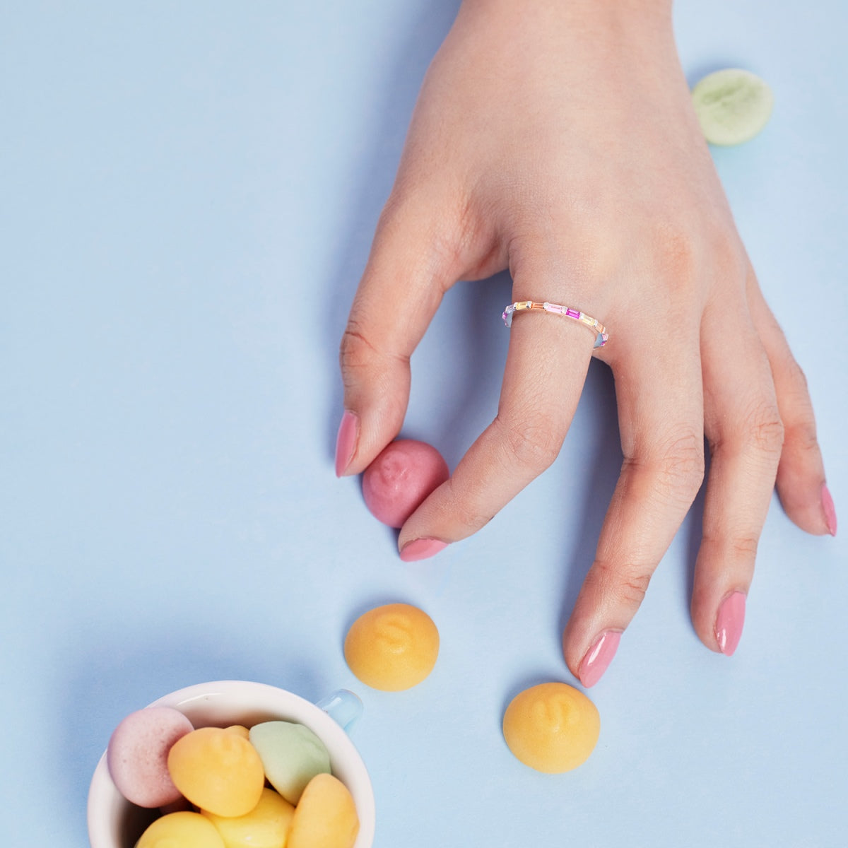 [Amore]Lively In Shades Elegant Radiant Cut Daily Ring