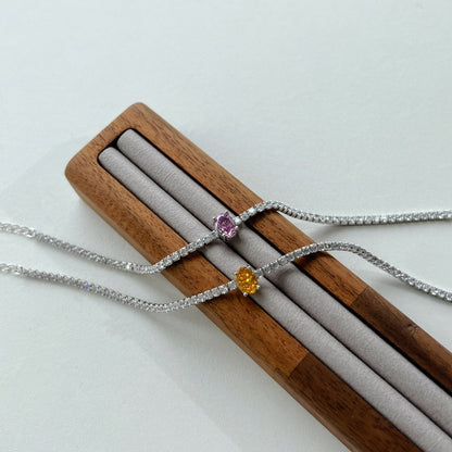 [Amore]0.75 Carat Exquisite Oval Cut Daily Bracelet