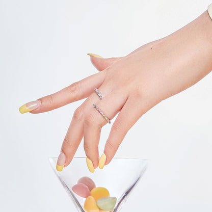 [Amore]Charming Colorful Round Cut Daily Ring