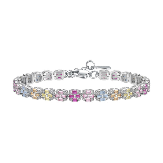 [Amore]Delicate Colorful Emerald Cut Daily Bracelet