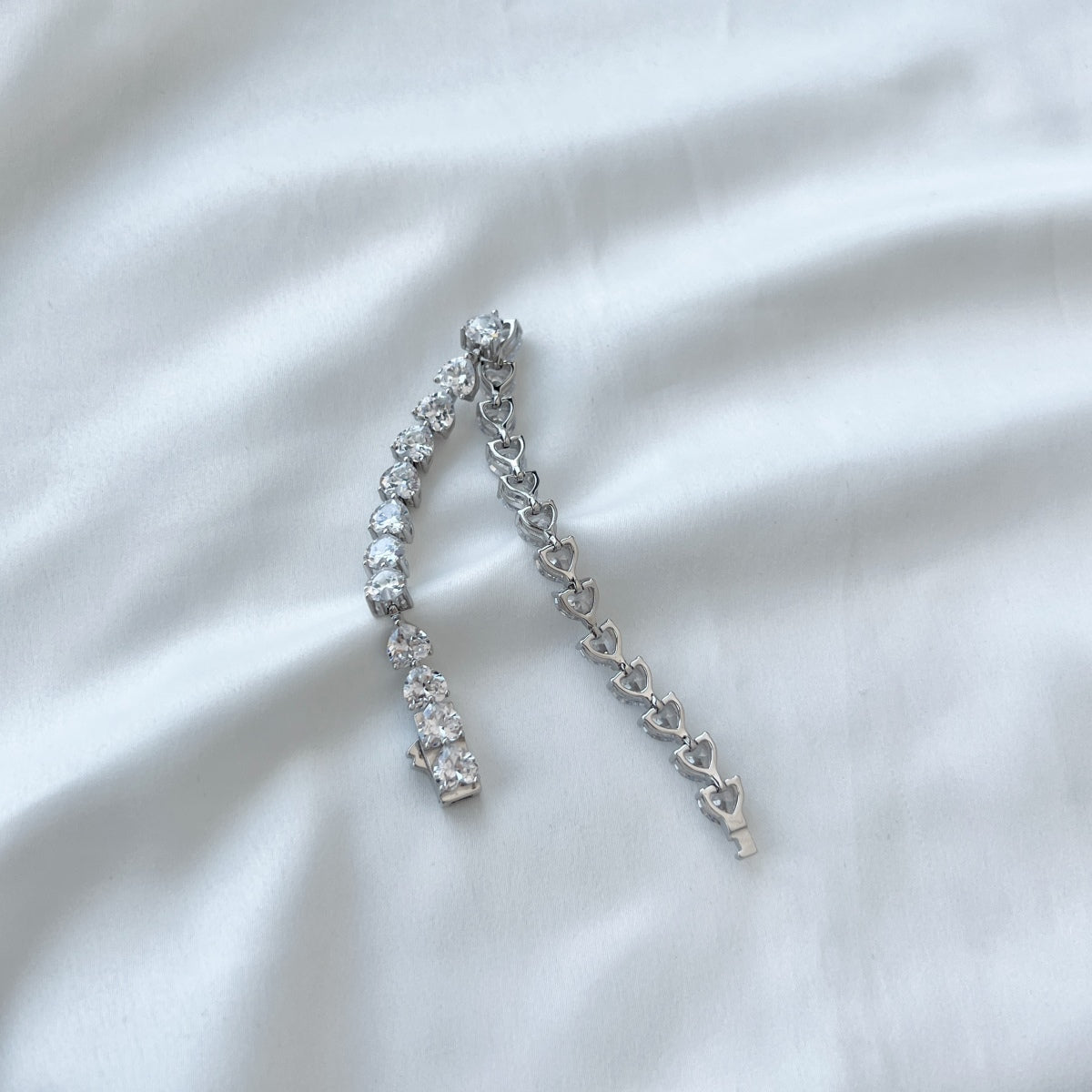 [Amore]0.75 Carat Elegant Romantic Heart Shape Lover Bracelet