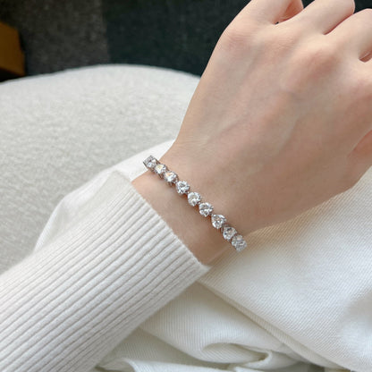[Amore]0.75 Carat Elegant Romantic Heart Shape Lover Bracelet