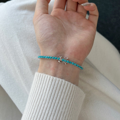[Amore]Dainty Charming Round Cut Tennis Bracelet