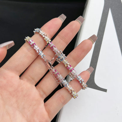 [Amore]Radiant Colorful Emerald Cut Party Bracelet