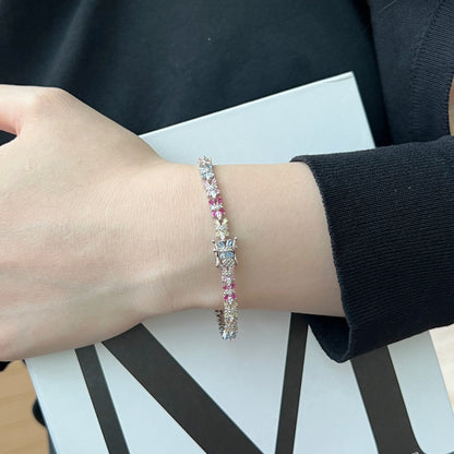 [Amore]Radiant Colorful Emerald Cut Party Bracelet