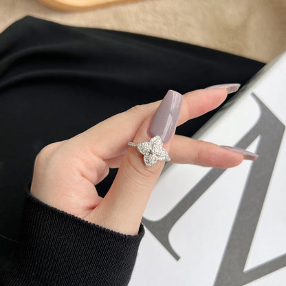[Amore]Luxurious Colorful Flower Shape Banquet Ring