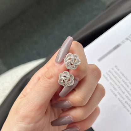 [Amore]Exquisite Flower Shape Daily Earrings