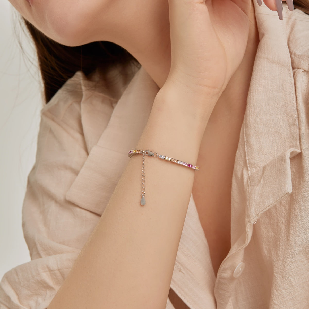 [Amore]Delicate Romantic Heart Shape Lover Bracelet