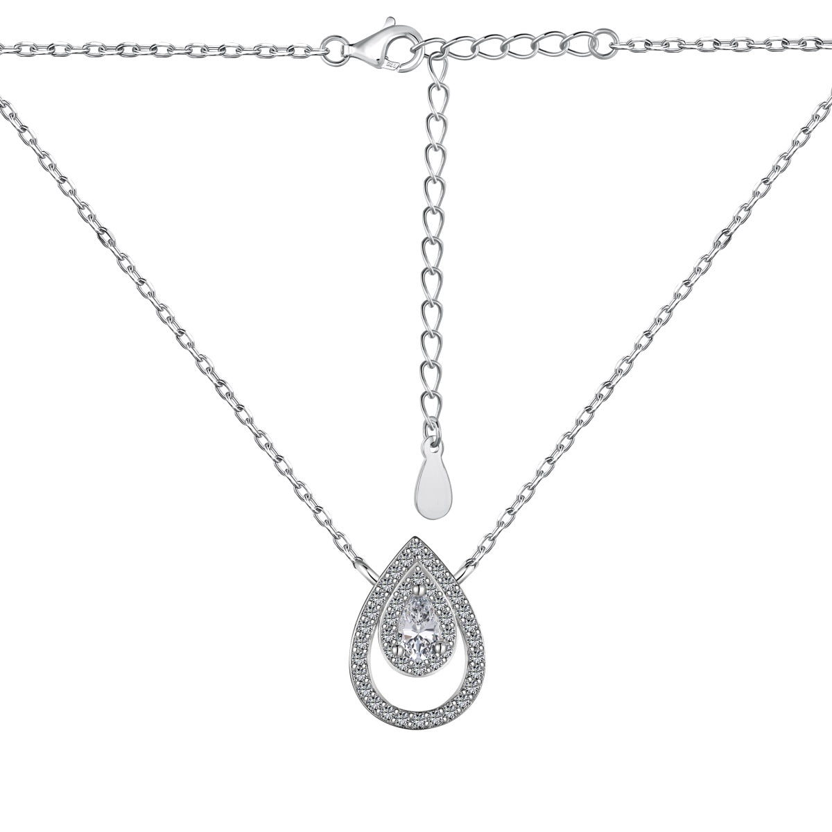 [Amore]Sparkling Pear Cut Necklace