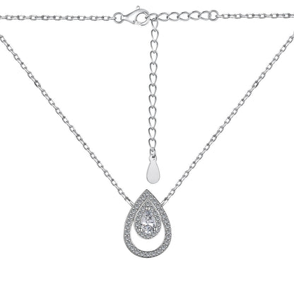 [Amore]Sparkling Pear Cut Necklace