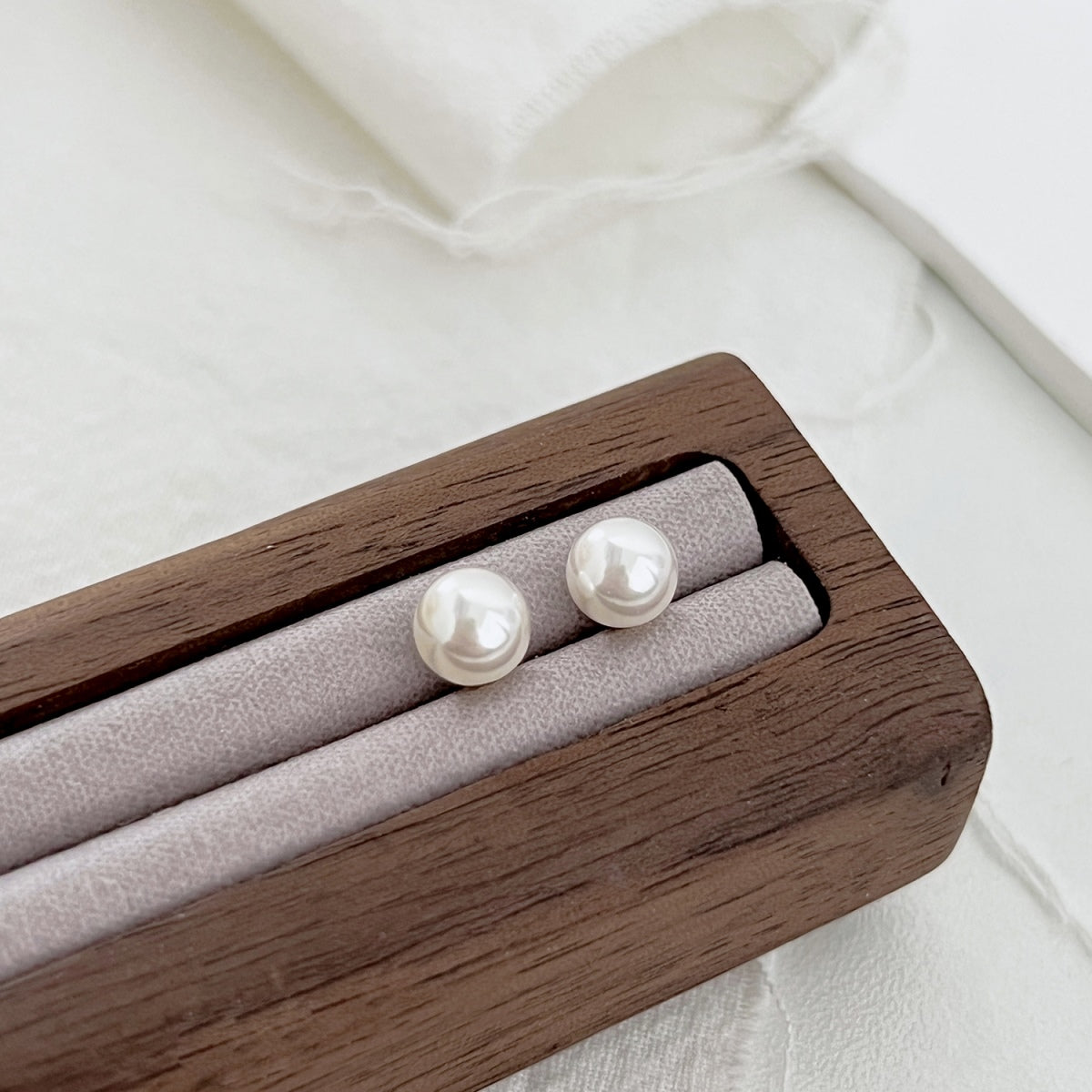[Amore]Delicate Pearl Earrings