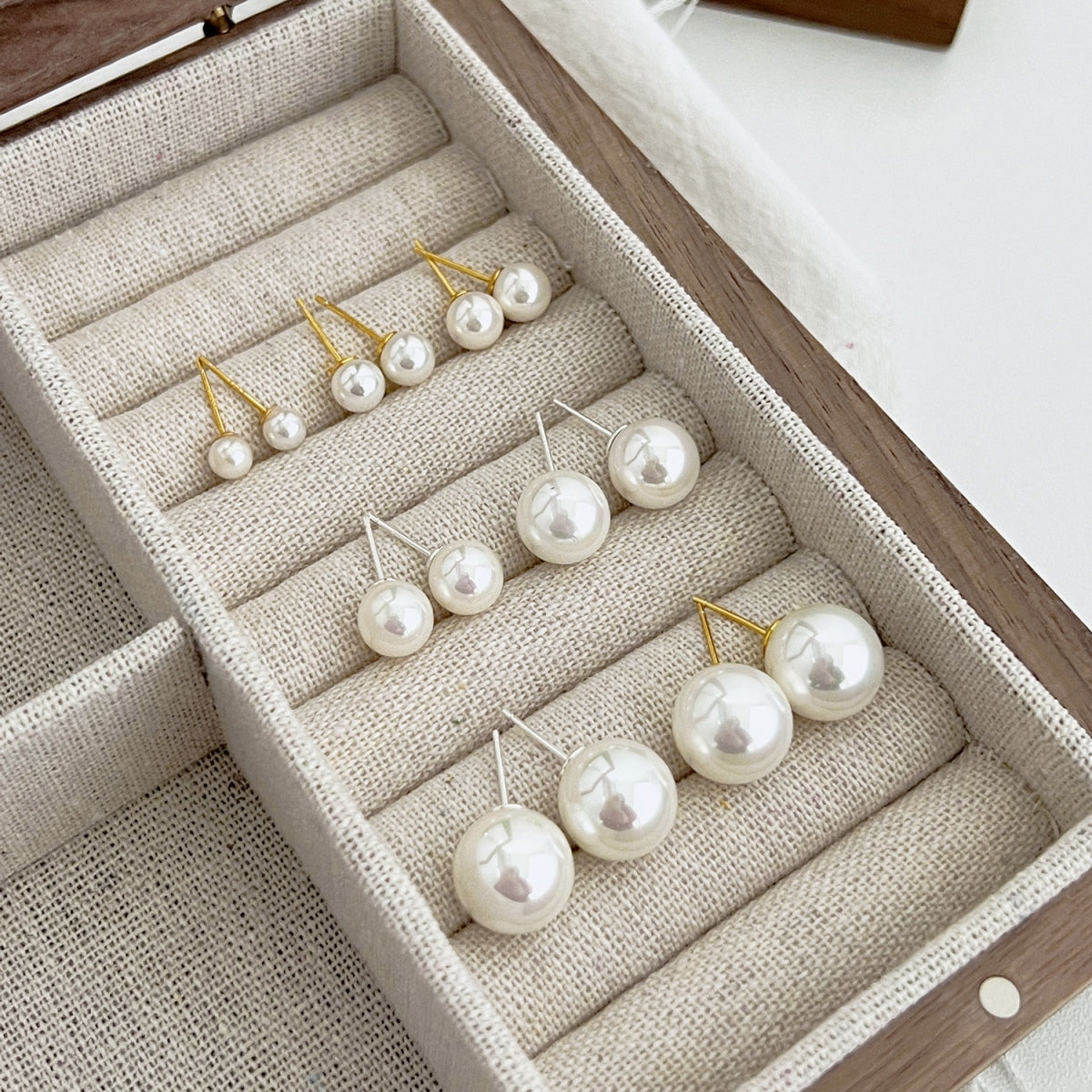 [Amore]Delicate Pearl Earrings