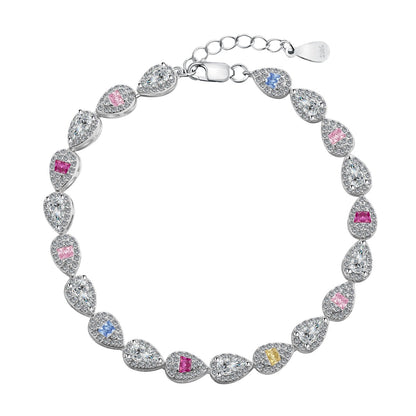[Amore]0.25 Carat Radiant Water Drop Shape Daily Bracelet