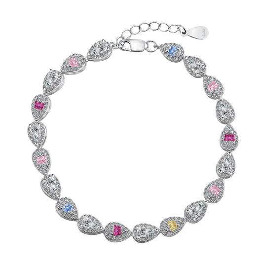 [Amore]0.25 Carat Radiant Water Drop Shape Daily Bracelet