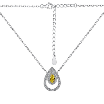 [Amore]Sparkling Pear Cut Necklace