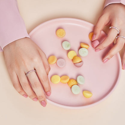 [Amore]Radiant Sparkling Round Cut Daily Ring
