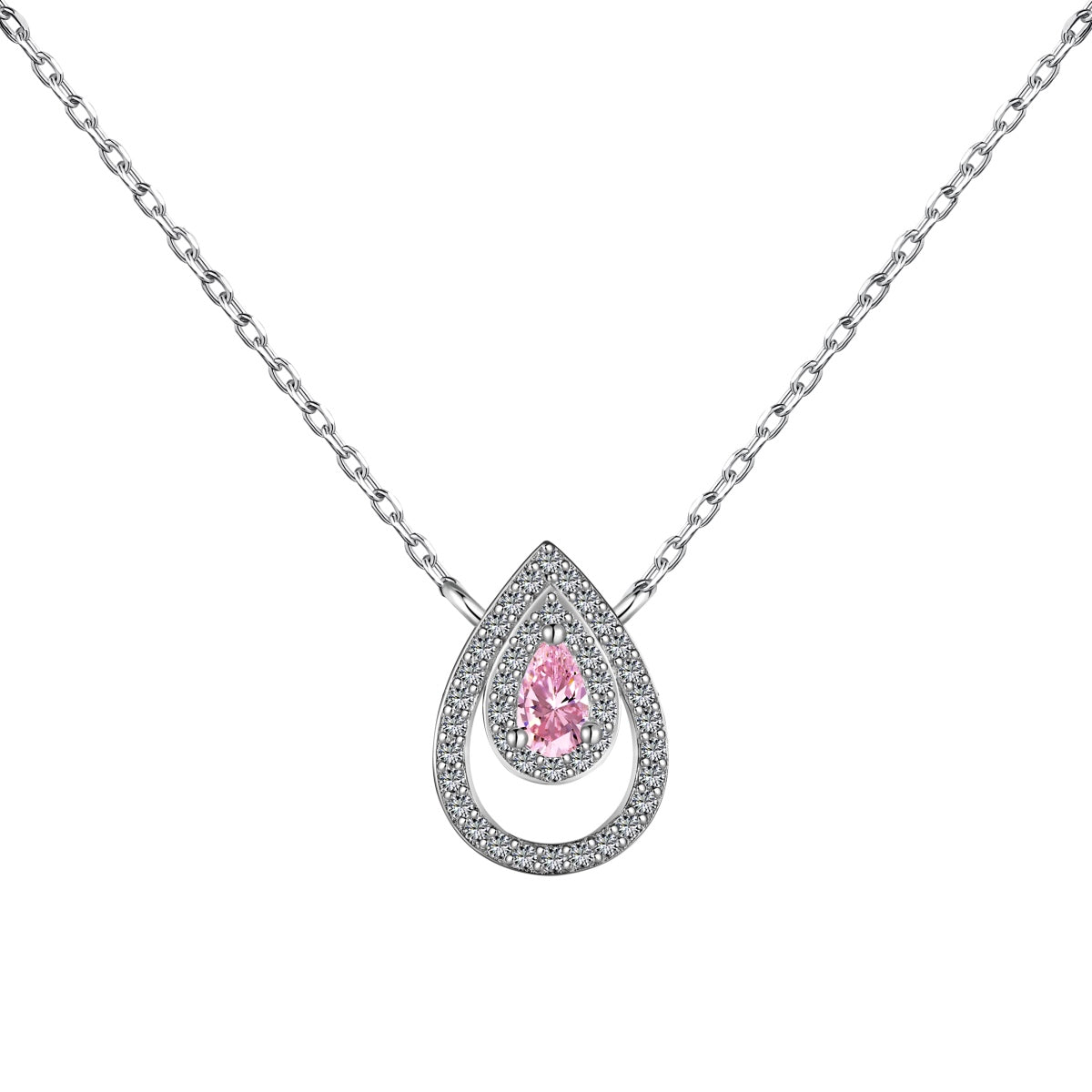[Amore]Sparkling Pear Cut Necklace