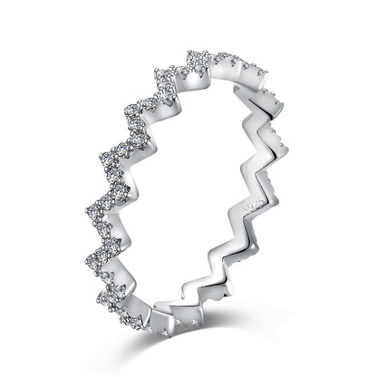 [Amore]Delicate Enchanting Wave Shape Daily Ring