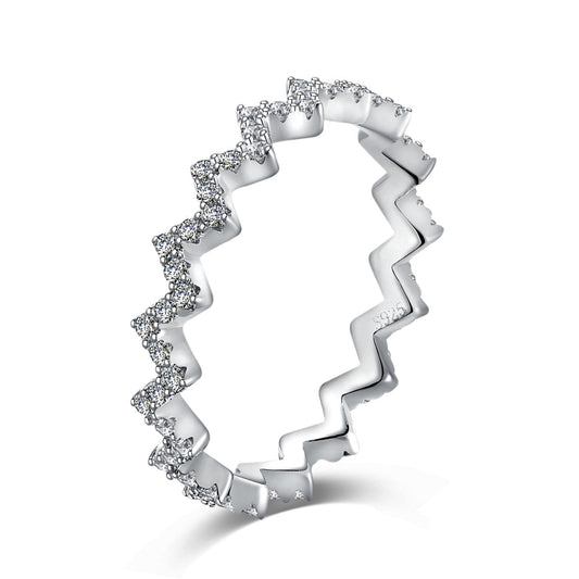 [Amore]Delicate Enchanting Wave Shape Daily Ring