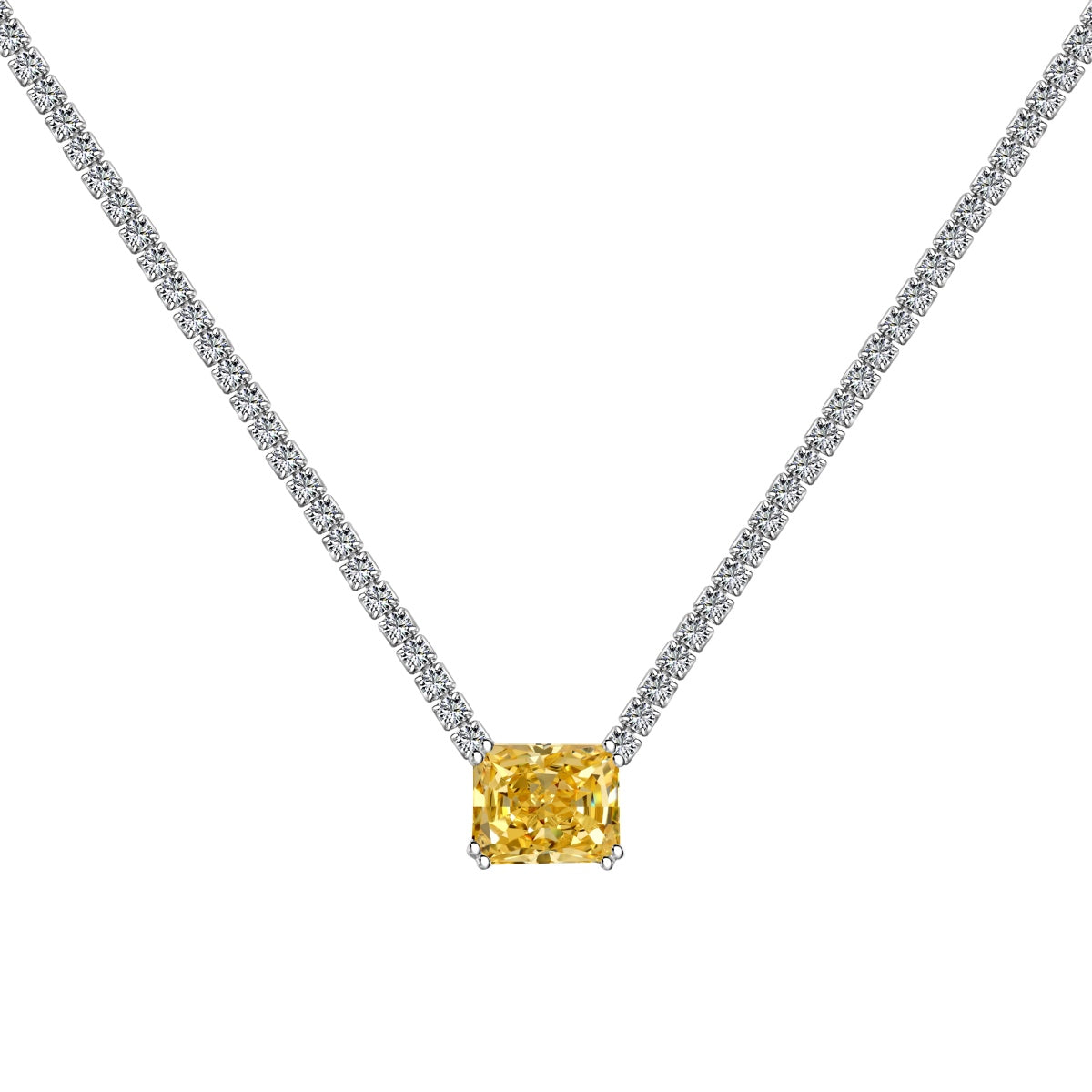 [Amore]4.0 Carat Elegant Radiant Cut Necklace