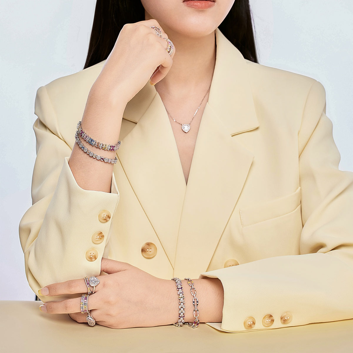 [Amore]Dazzling Colorful Daily Bracelet