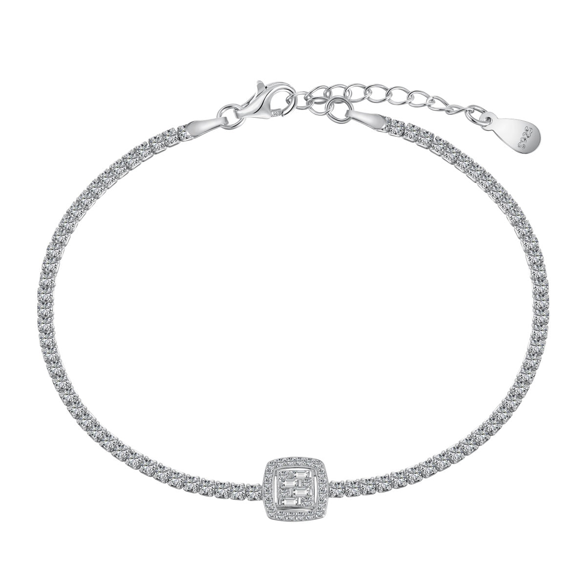 [Amore]Luxurious Dazzling Square Shape Banquet Bracelet