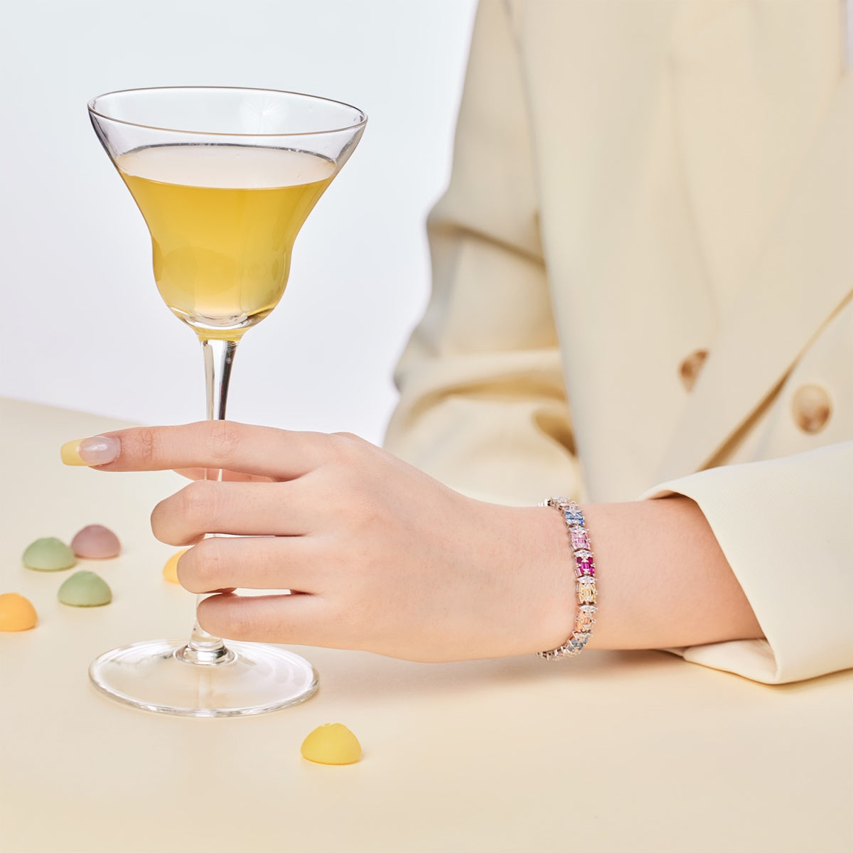 [Amore]Delicate Colorful Multi Cut Party Bracelet