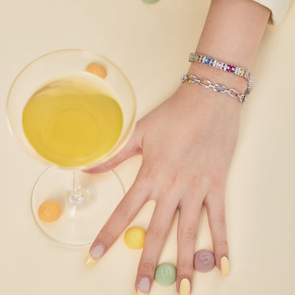 [Amore]Delicate Colorful Multi Cut Party Bracelet