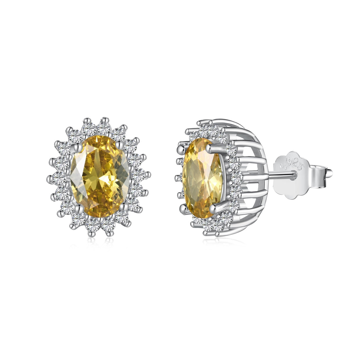 [Amore]Delicate Radiant Oval Cut Daily Earrings