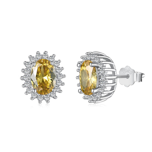 [Amore]Delicate Radiant Oval Cut Daily Earrings