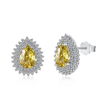 [Amore]Delicate Gorgeous Pear Cut Daily Earrings