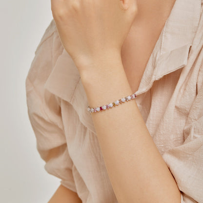 [Amore]Radiant Colorful Round Shape Daily Bracelet