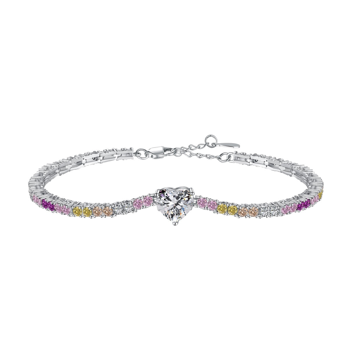 [Amore]Delicate Romantic Heart Shape Lover Bracelet