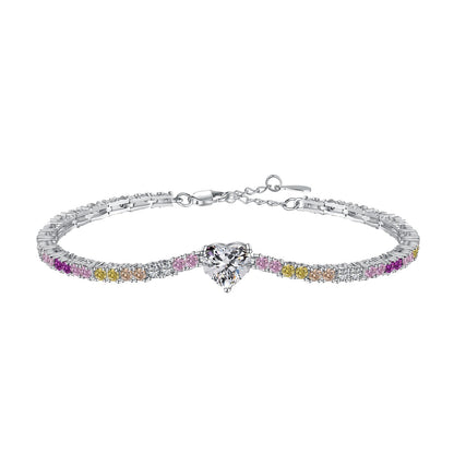 [Amore]Delicate Romantic Heart Shape Lover Bracelet