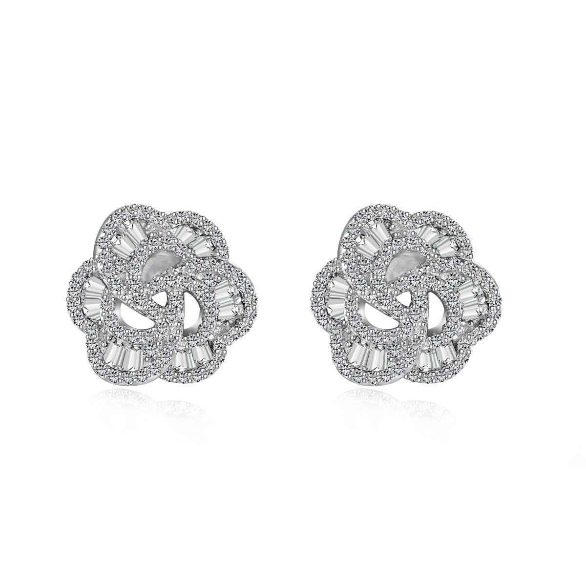 [Amore]Exquisite Flower Shape Daily Earrings