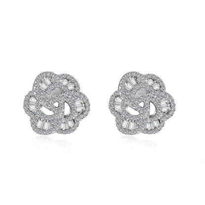[Amore]Exquisite Flower Shape Daily Earrings