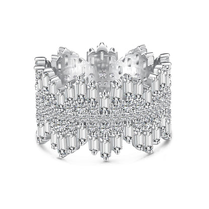 [Amore]Luxurious Colorful Radiant Cut Daily Ring